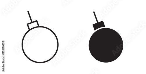 Demolition ball icons in flat and line style set.