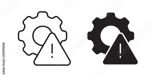 Failure icons in flat and line style set.