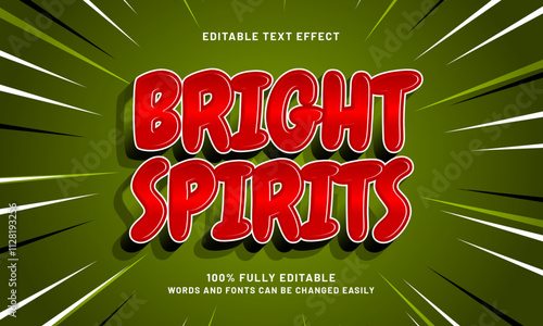 bright spirits editable text effects with a joyful and happy theme