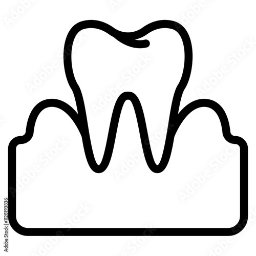 Gum pain Line Icon