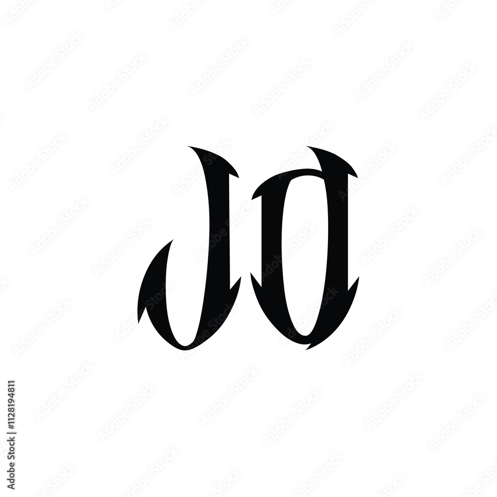 JO monogram logo design letter text name symbol monochrome logotype alphabet character simple logo JO monogram logo design letter text name symbol monochrome logotype alphabet character simple logo