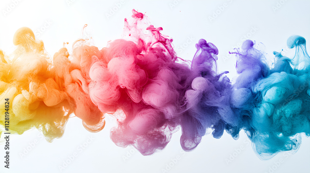 Fototapeta premium Colorful Abstract Watercolor Splash Art on a white background