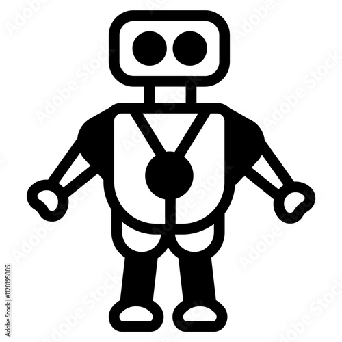 Humanoid robot Solid Icon