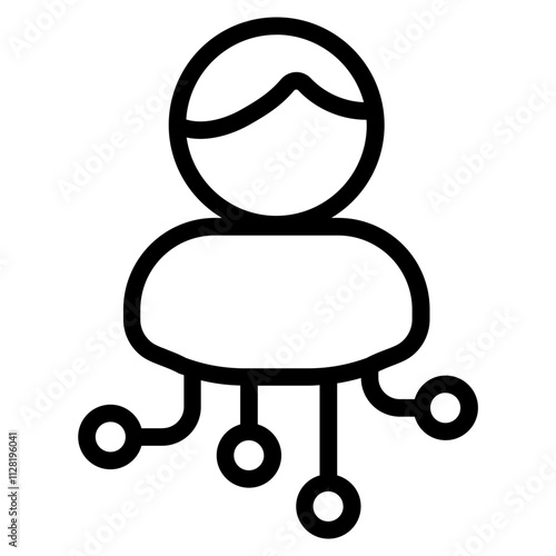 Implantation cyber Line Icon