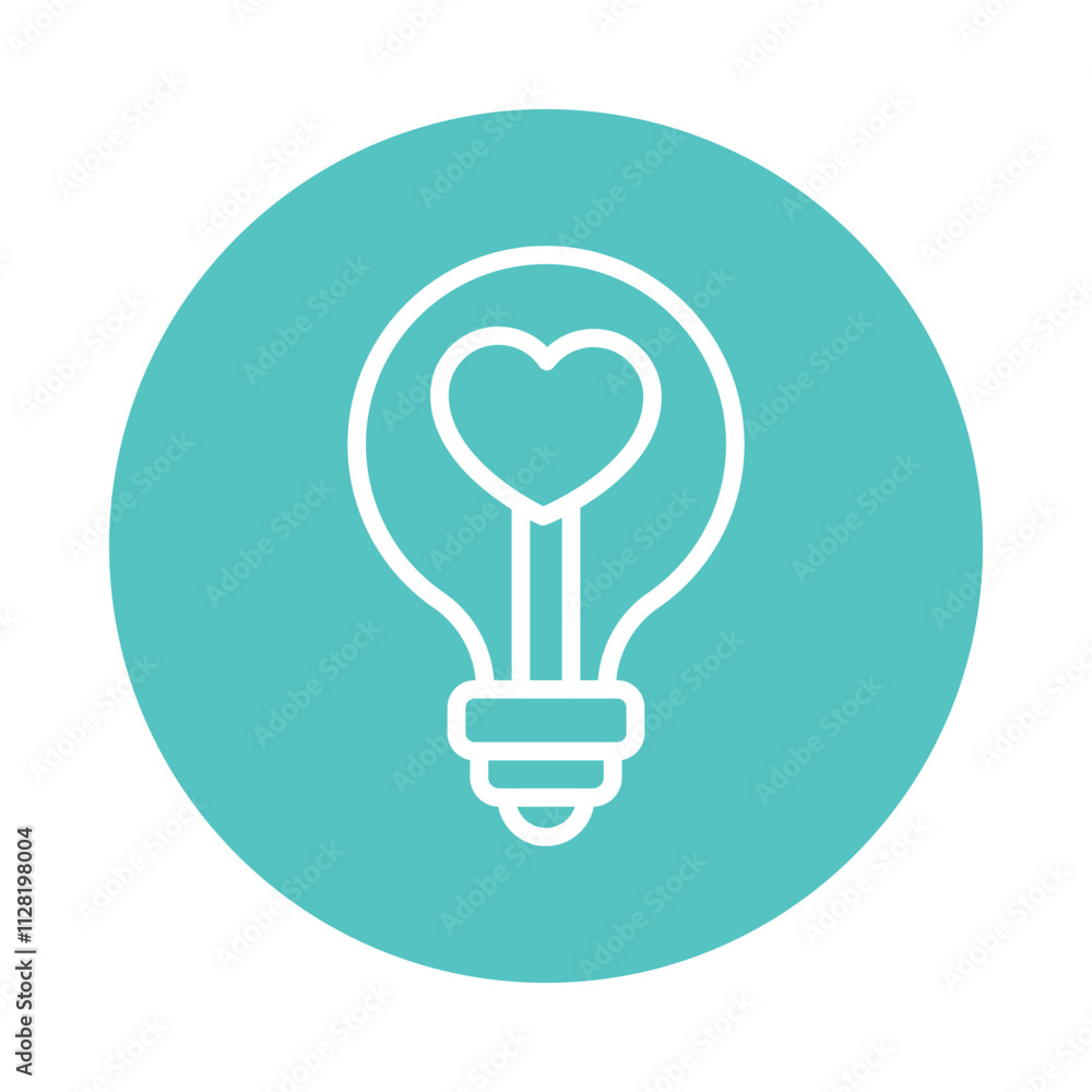 Lightbulb Vector Circle Outline Icon. Eps file 10 Lightbulb Vector Circle Outline Icon. Eps file 10