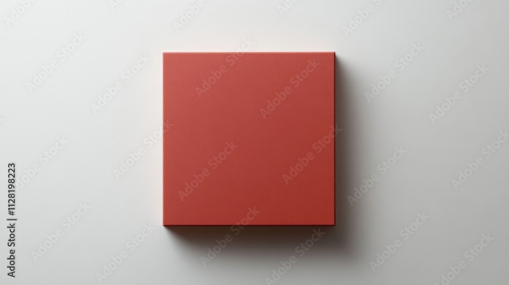 Red Rectangular Canvas Against White Background Red Rectangular Canvas Against White Background