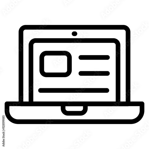 Laptop Line Icon