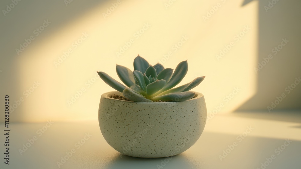 Elegant Succulent in Minimalist Ceramic Pot Elegant Succulent in Minimalist Ceramic Pot
