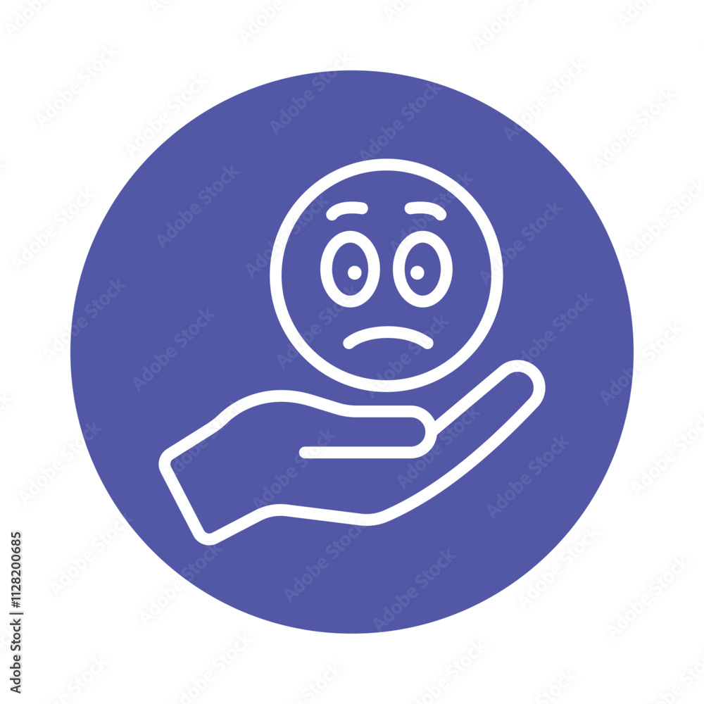 Sad Emoji Vector Circle Outline icon. Eps file 10 Sad Emoji Vector Circle Outline icon. Eps file 10