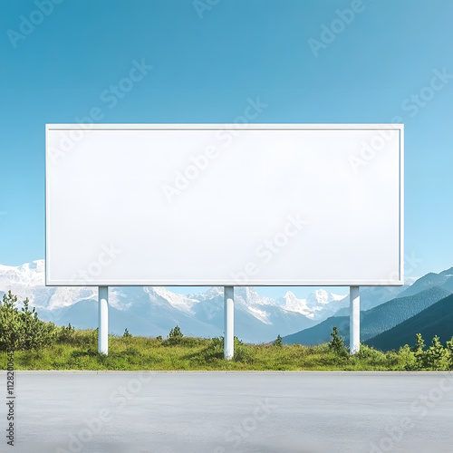 Wallpaper Mural Advertising display scenic mountain area blank billboard outdoor environment wide-angle view marketing opportunity Torontodigital.ca