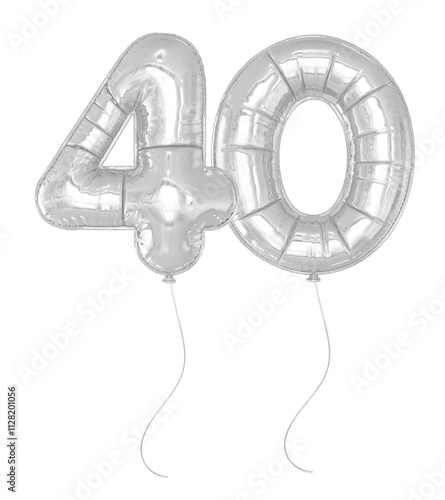 Silver Balloon Number 40 photo