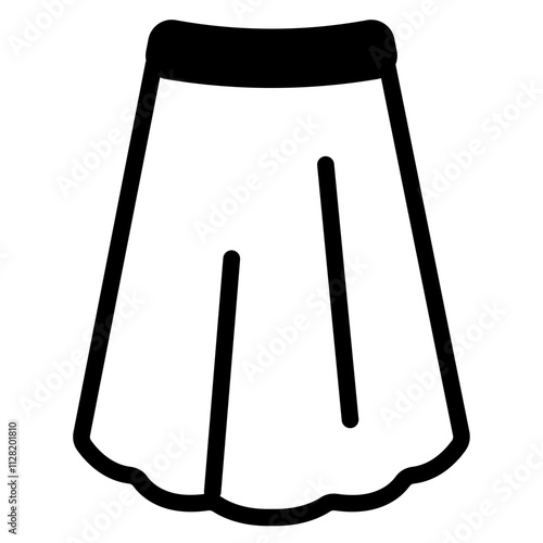 Long skirt Solid Icon