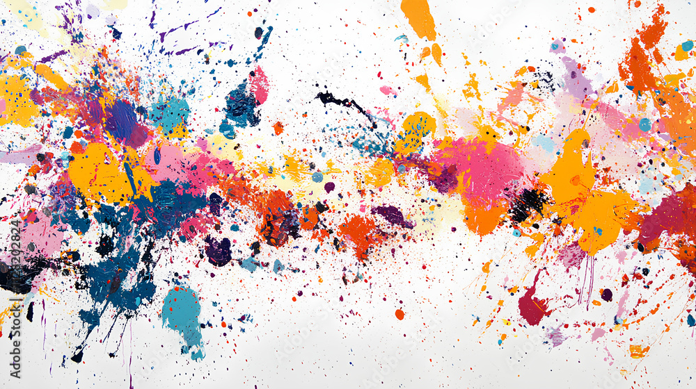 Colorful Abstract Paint Splash on a white Background Colorful Abstract Paint Splash on a white Background