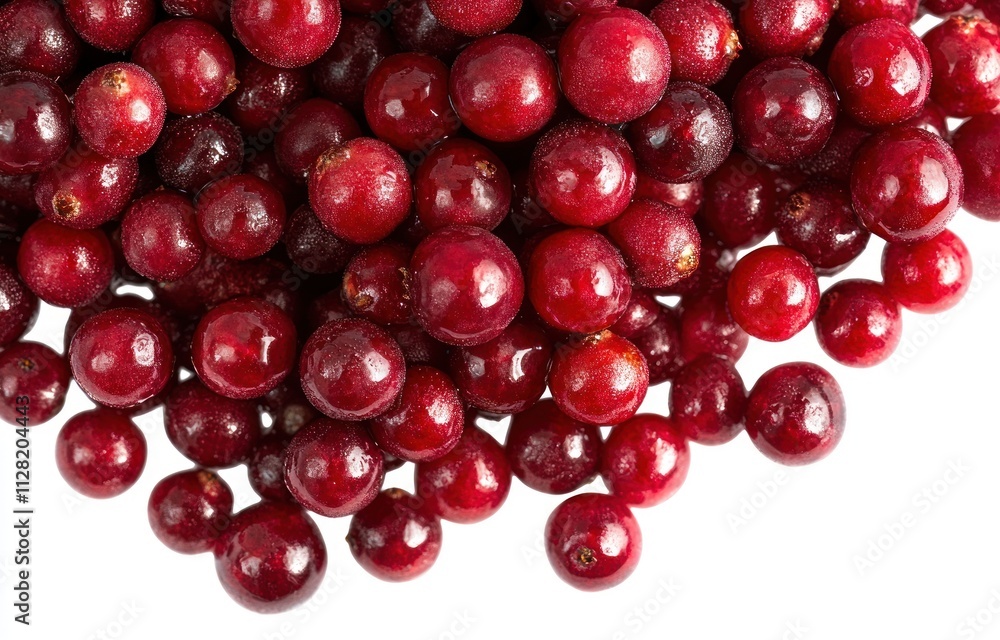 A close-up of fresh, ripe cranberries, showcasing their vibrant red color and glossy texture. A close-up of fresh, ripe cranberries, showcasing their vibrant red color and glossy texture.