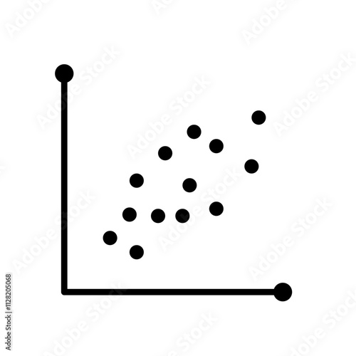 Correlation icon vector 