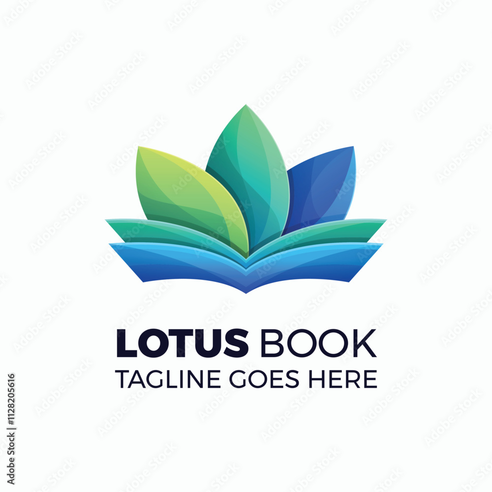 Lotus Book Gradient Colorful Logo Lotus Book Gradient Colorful Logo
