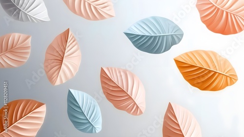 pastel leaf pattern background - pastel colors