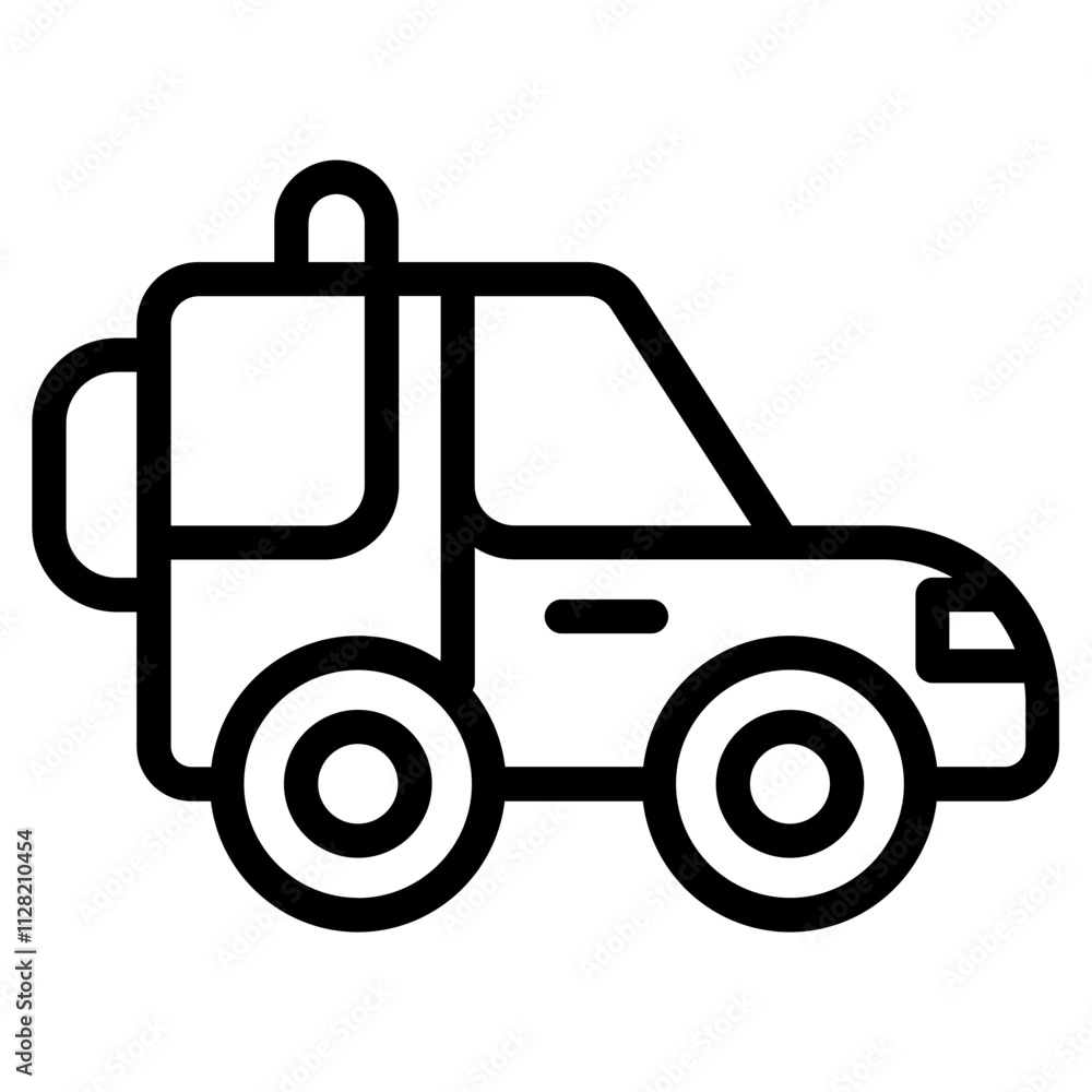 Military car Line Icon Military car Line Icon