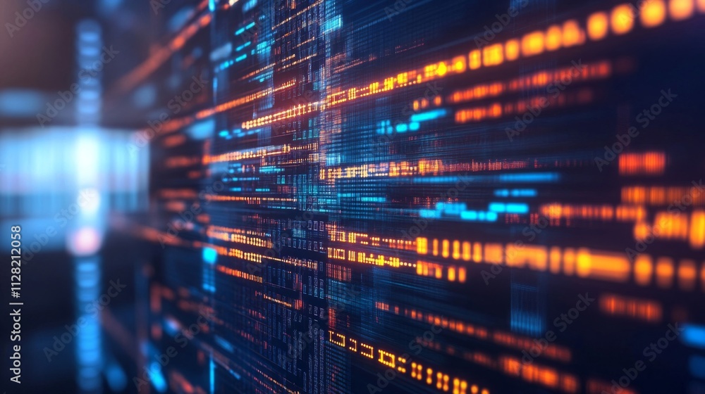 Abstract Digital Code Streaming Data Flow Abstract Digital Code Streaming Data Flow
