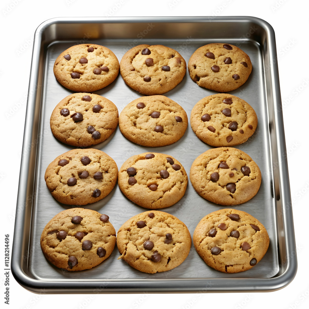 Baking Chocolate Chip Cookies Isolated on Transparent Background Baking Chocolate Chip Cookies Isolated on Transparent Background