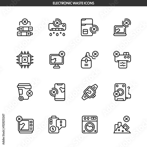 Electronic Waste Icons