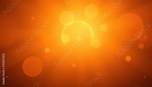 Abstract Orange Background With Bright Bokeh Lights