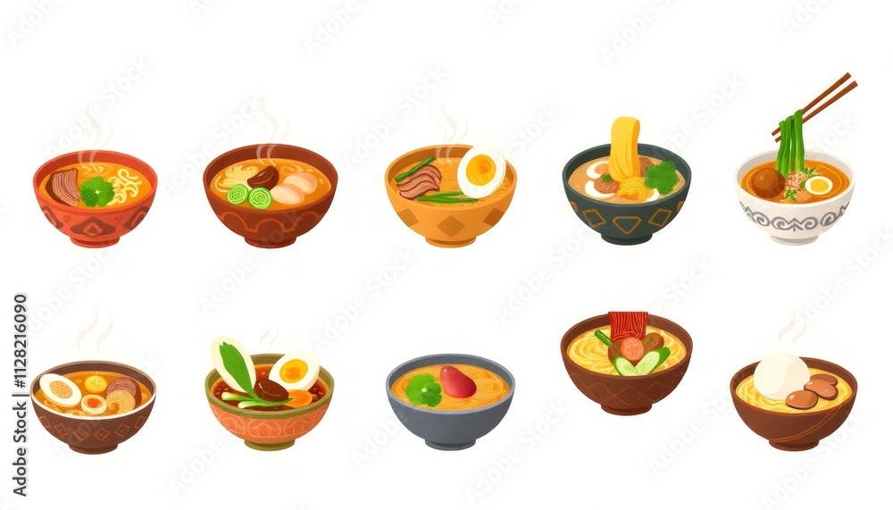 set of icons ramen or set of icons noodles
set of icons ramen or set of icons noodles