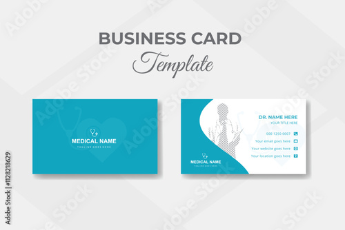 Health care business card template design
