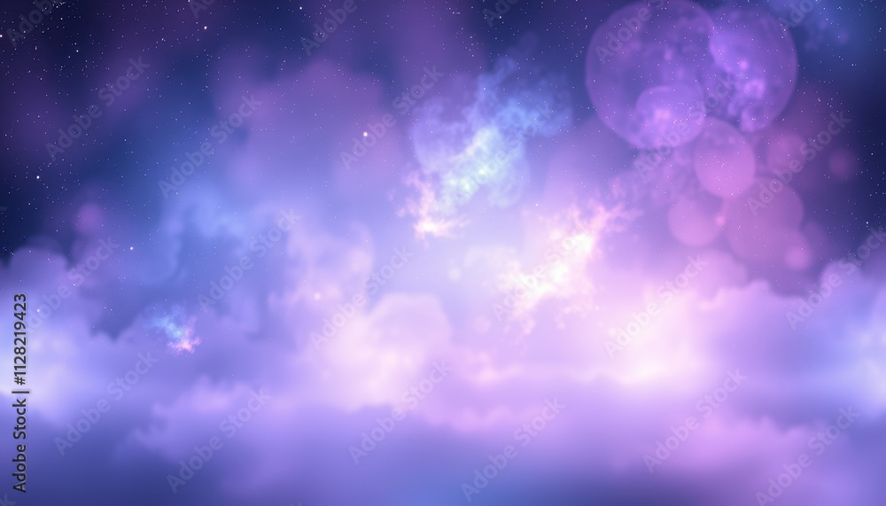 Dreamlike Purple Nebula Clouds And Starscape Dreamlike Purple Nebula Clouds And Starscape
