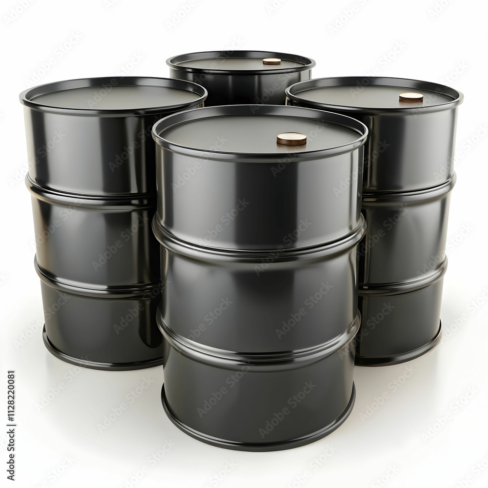 black oil barrel Isolated on Transparent Background black oil barrel Isolated on Transparent Background