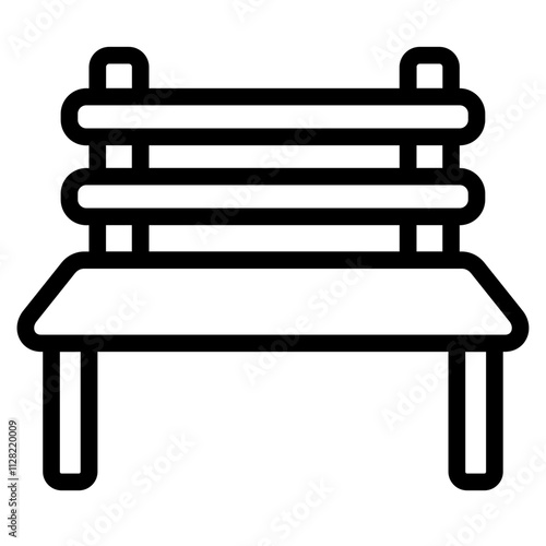 Park bench Line Icon