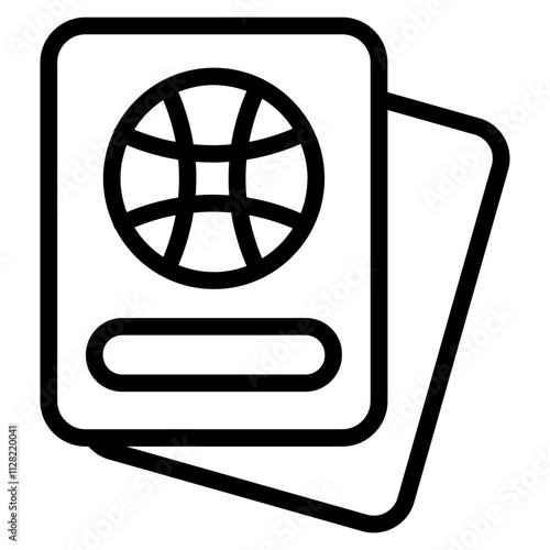 Passport Line Icon