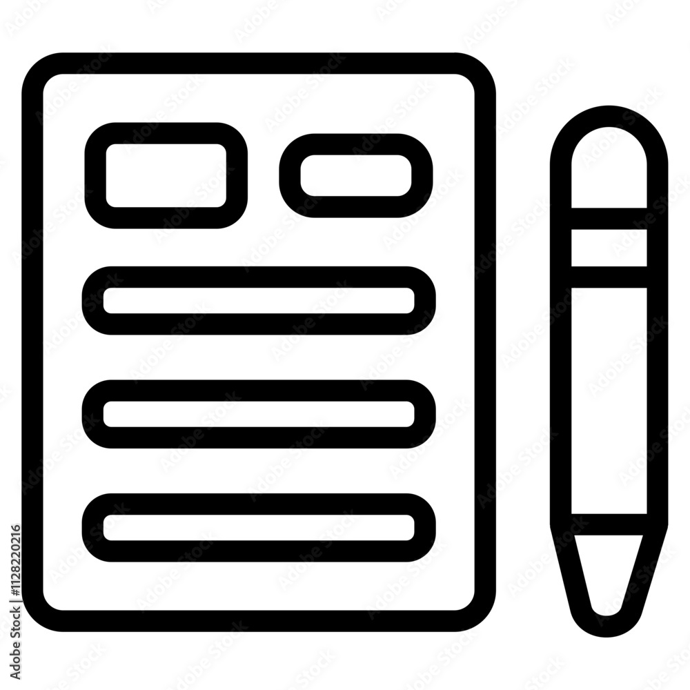 Pen for font Line Icon Pen for font Line Icon