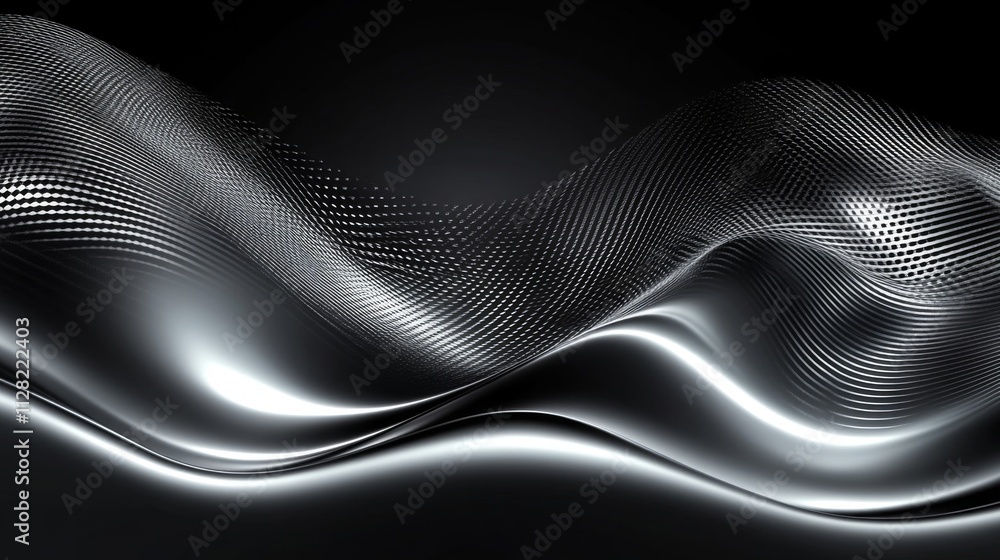 Abstract Silver Wave Pattern Design Abstract Silver Wave Pattern Design