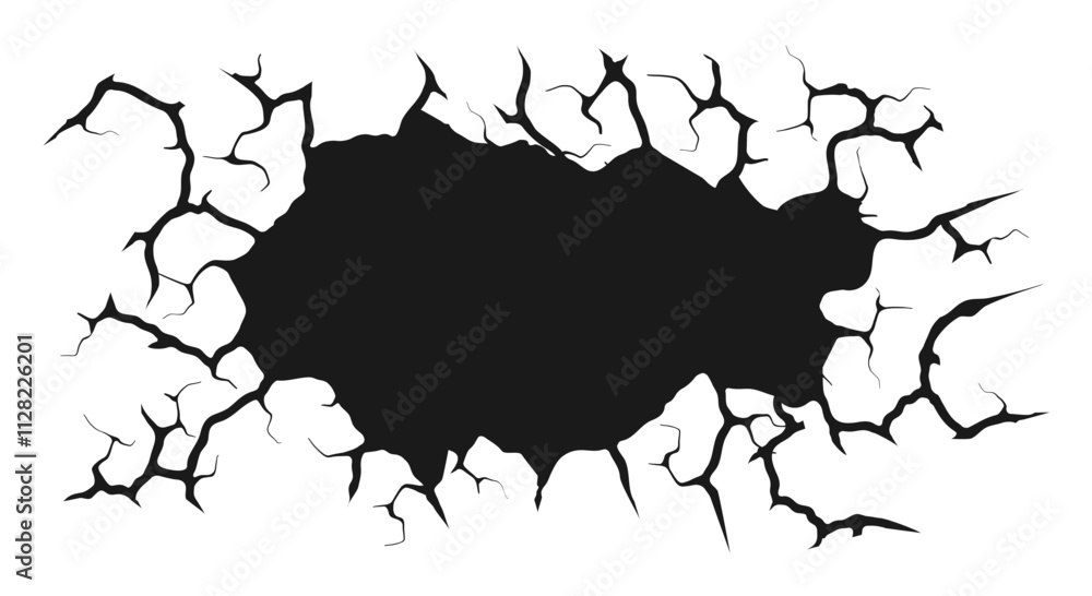 ground crack, land crack element ground crack, land crack element