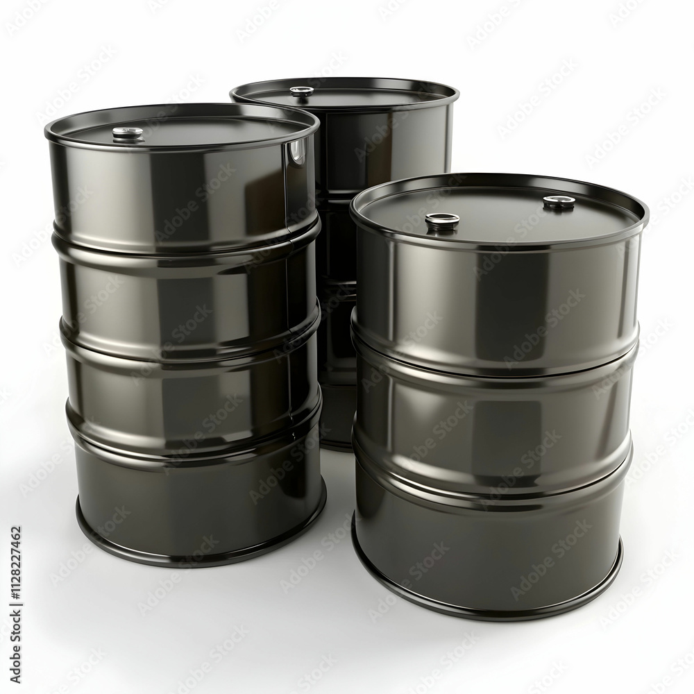 black oil barrel Isolated on Transparent Background black oil barrel Isolated on Transparent Background