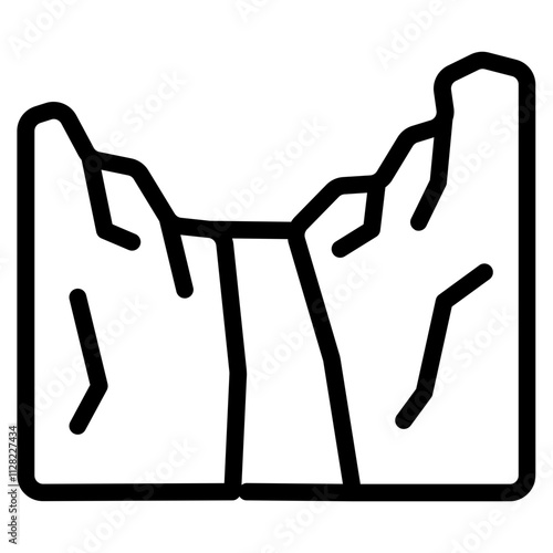Ravine Line Icon