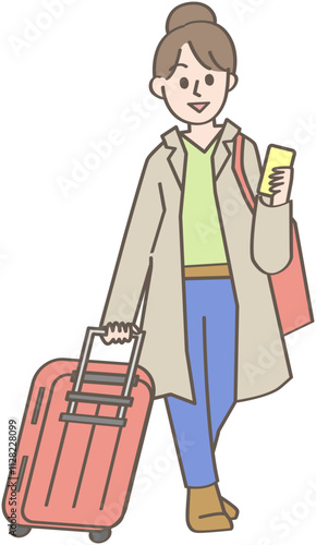 旅行中の人