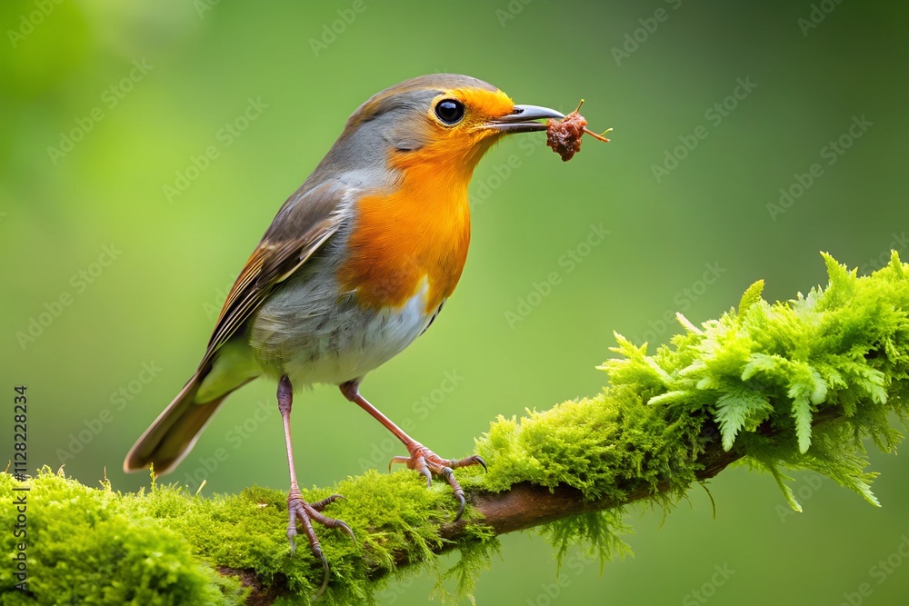 Obraz premium robin on the grass