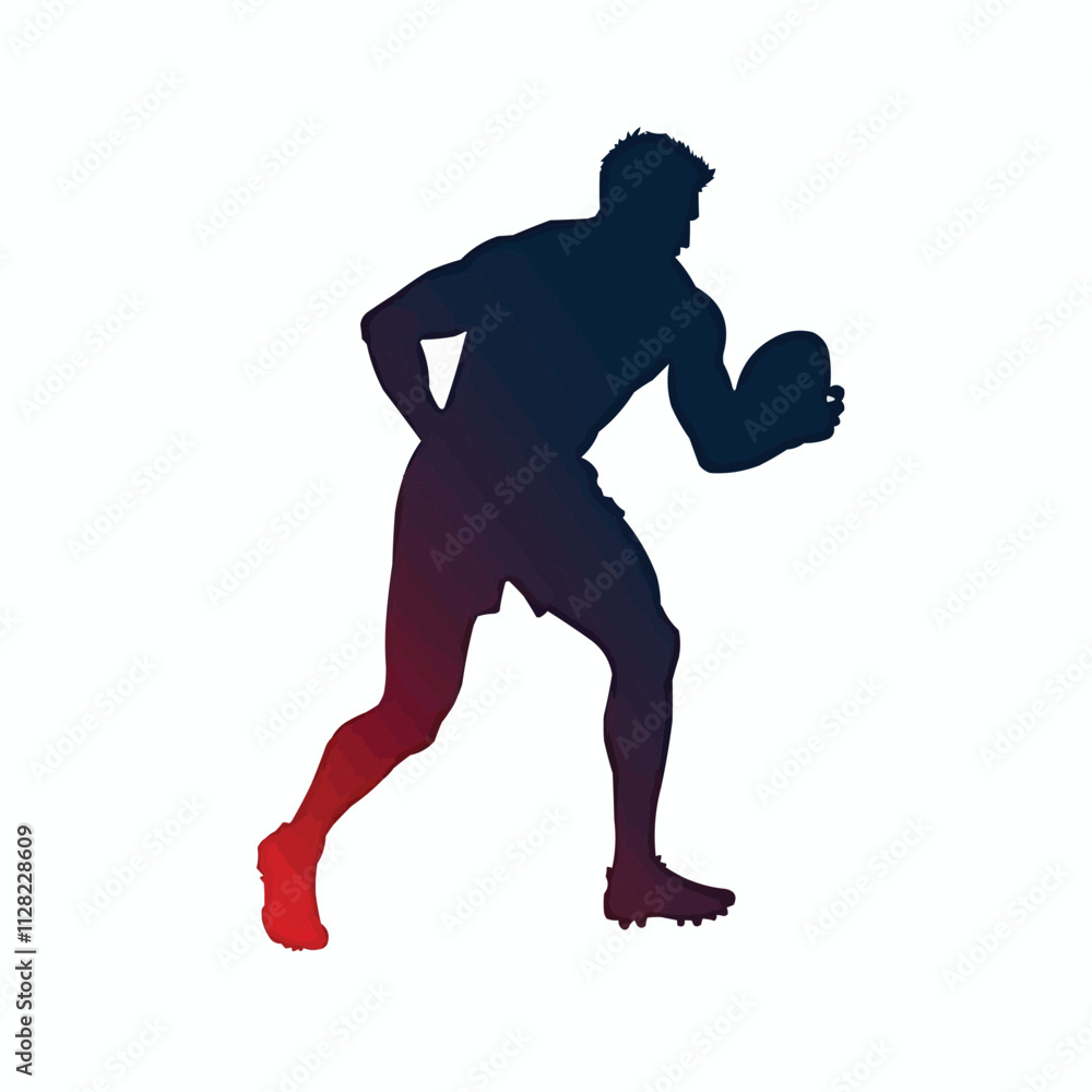 Obraz premium set of Rugby player