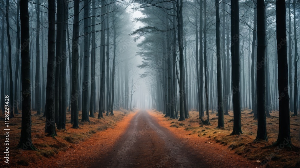 Fototapeta premium a dirt road in the woods