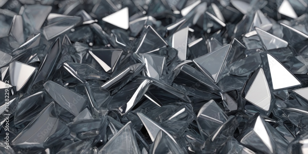 3D Render of Gray Abstract Ethereal Glass Shards Background 3D Render of Gray Abstract Ethereal Glass Shards Background