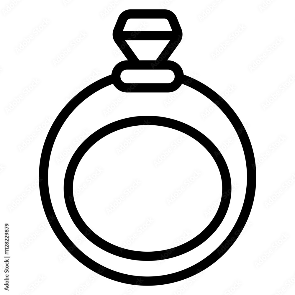 Royal ring Line Icon Royal ring Line Icon