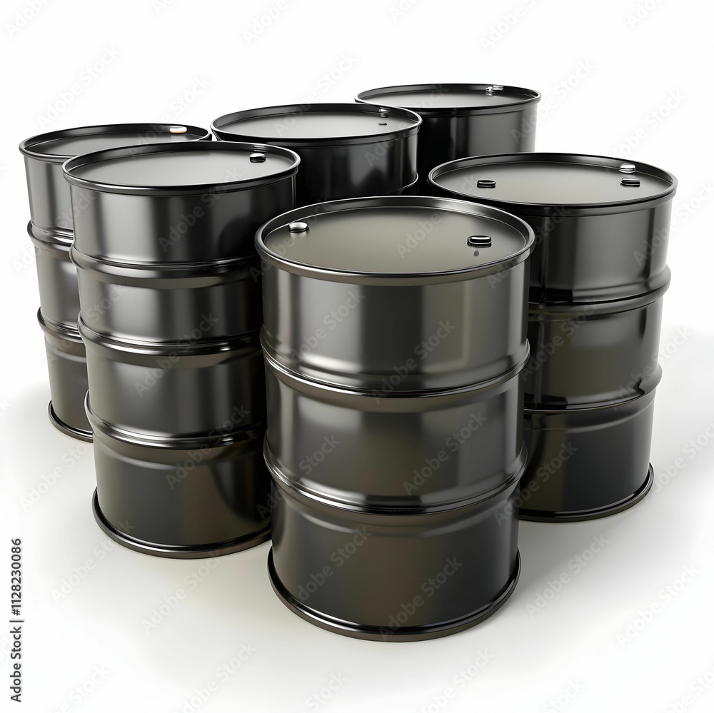 black oil barrel Isolated on Transparent Background black oil barrel Isolated on Transparent Background