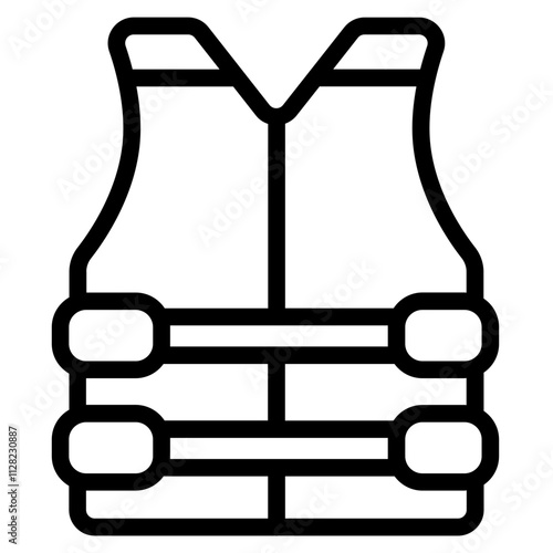 Safety jacket Line Icon