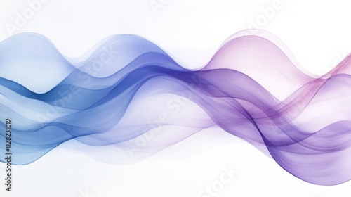 Abstract Blue Purple Wave Pattern Design