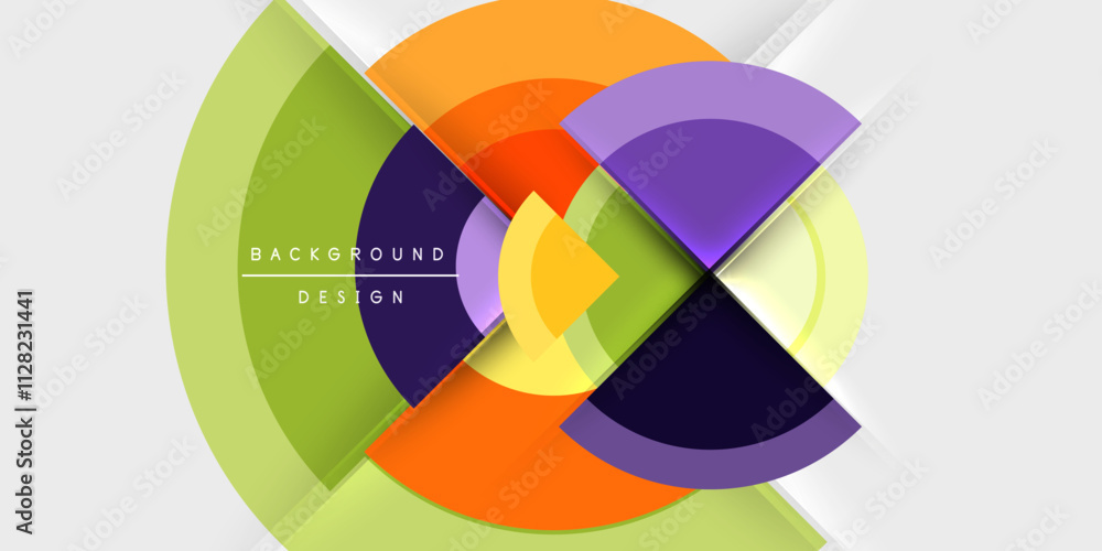 Circle and semi circle geometric background. Vector Illustration For Wallpaper, Banner, Background, Card, Book Illustration, landing page Circle and semi circle geometric background. Vector Illustration For Wallpaper, Banner, Background, Card, Book Illustration, landing page