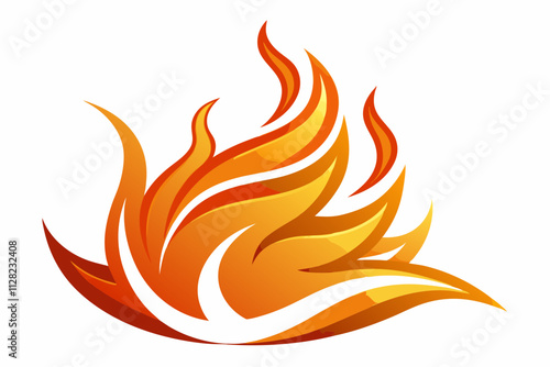 Fire logo design illustration and fire symbol 