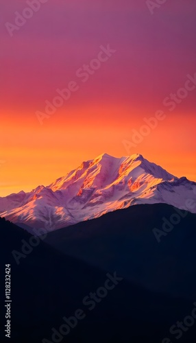 mountain at sunset