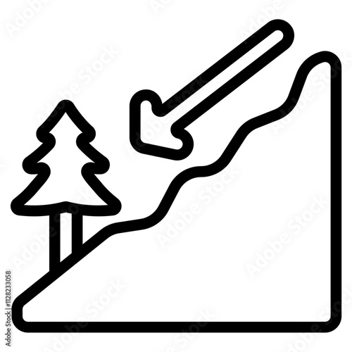 Slope Line Icon